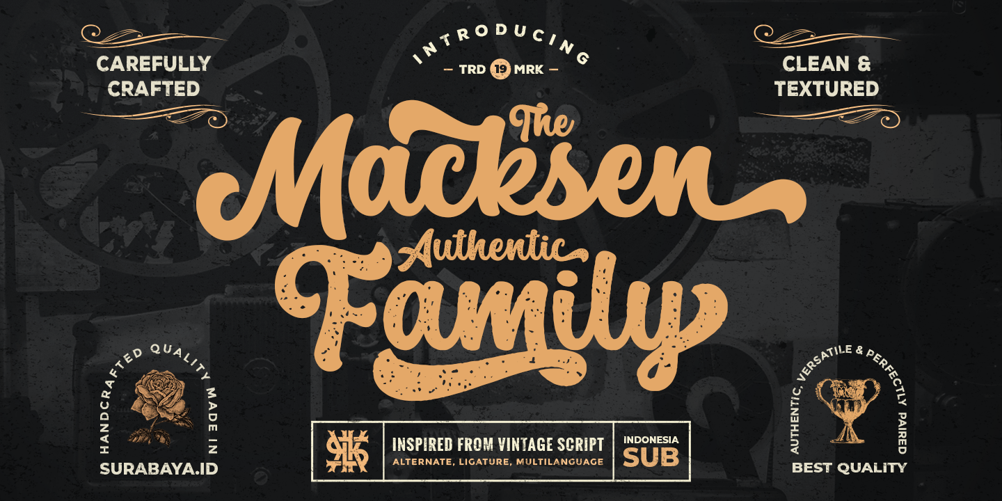 Пример шрифта The Macksen